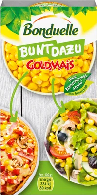 Zdjęcie produktu dla Bonduelle kolorowa złota kukurydza chrupiąca słoneczno-żółta złota kukurydza 2x75g