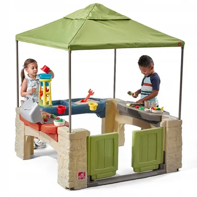 Obrázek produktu pro Step2 All Around Playtime Patio with Canopy, Domeček na podlahu, 2 rok/roky, 1 dveře/dveří, Vícebarevný
