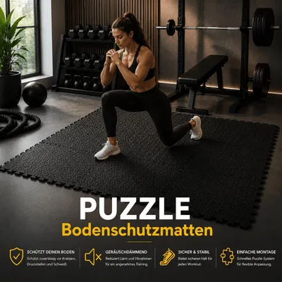 Produktbild von Fitnessmatten Bodenschutzmatten Set Boden Schutzmatten Puzzlematte 12St (1,92m³)