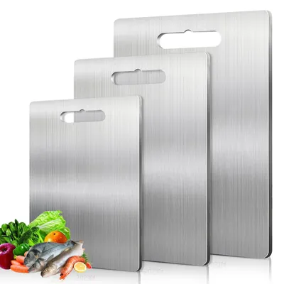 Produktbild von Omgoods – Set aus 3 Schneidebrettern aus Titan für die Küche