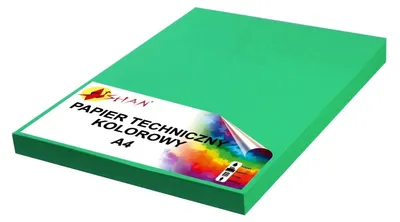 Zdjęcie produktu dla Papier techniczny A4 240g zielony intensywny v2 50 arkuszy