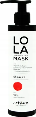 Produktbild von Artègo Lola Your Beauty Colour Mask ernährende Maske mit Farbpigmenten zur Auffrischung roter Farbtöne Scarlet 200 ml