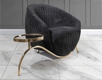 Produktbild von Schwarzer Clubsessel Designer Cocktailsessel Moderner Einsitzer Sessel