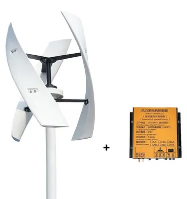 Obrázek produktu pro Větrná turbína, vertikální osa, tichý provoz, s regulátorem MPPT, 4000 W, 48 V