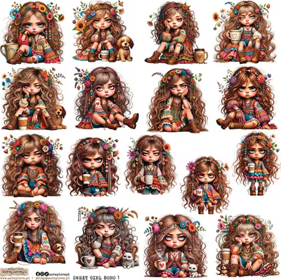 Produktbild von AUFKLEBER ScrapLove Dekor Stickers - Sweet Girl Boho 1