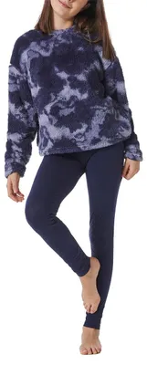 Productafbeelding van Schiesser meisjes pyjama, donkerblauw, maat 140