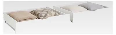 Produktbild von Bettkasten-Set aus Holz mit Rollen, 2 Stück, Weiß