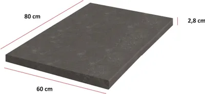 Produktbild von Küchen Arbeitsplatte Metallic Brown 80 cm 28 mm Bianca Grey Rose Küchenzeile