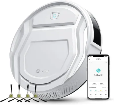 Produktbild von Lefant M210 Pro Saugroboter, 2200 Pa, flach 7,6 cm, 120 Min., Tierhaare, App & Alexa, Weiß