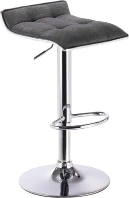 Obrázek produktu pro Ergonomické barové židle – sada 1 ks – kuchyňské a barové židle – plátno – výškově nastavitelné – tmavě šedá – 62–84 cm