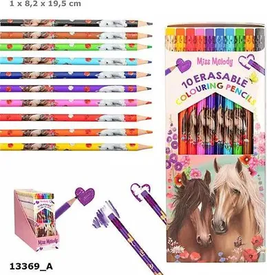 Produktbild von Miss Melody 0413369, Schwarz, Blau, Braun, Grün, Hellblau, Orange, Pink, Violett, Rot, Gelb, 10 Stück(e)