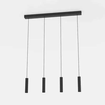 Immagine prodotto di Lampadario A Sospensione Moderno Almudaina Acciaio Nero 4 Luci Led 5,4W 1920Lm
