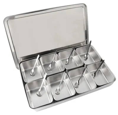 Productafbeelding van Aluminium Kruidenbox met 8 Compartimenten