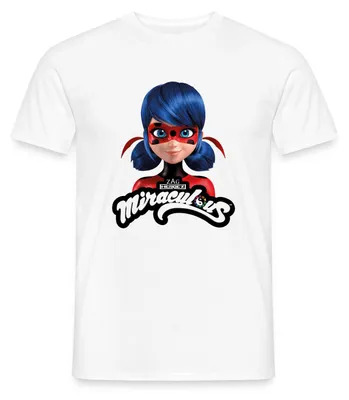 Produktbild von Spreadshirt Miraculous Ladybug Mit Logo Männer T-Shirt, S, Weiß