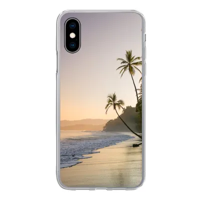 Produktbild von MuchoWow® Handyhülle Schutzhülle Hülle für iPhone X Strand - Meer - Palme Silikon Softcase Handy Hülle - Handyhülle