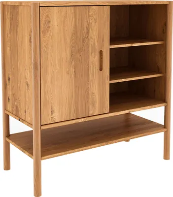 Produktbild von Highboard 97 cm breit, Eiche massiv geölt, PORI-165