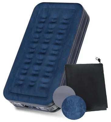 Obrázek produktu pro YRHome Samonafukovací nafukovací matrace pro 1 osobu 200 x 98 x 46 cm, nafukovací matrace s integrovanou elektrickou pumpou a přepravní taškou