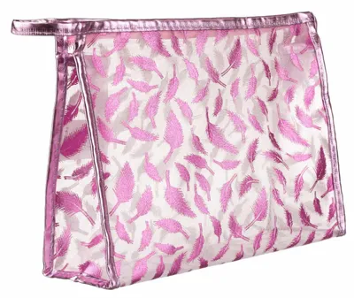 Imagen del producto de Inny, neceser impermeable para mujer, color rosa, 26,5 x 18,5 x 7 cm