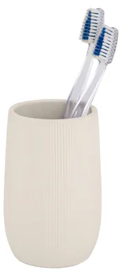 Image de Gobelet de toilette en céramique Fablo crème