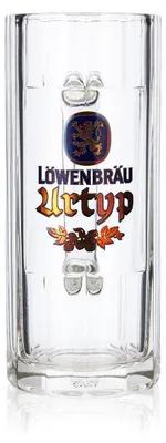 Produktbild von Löwenbräu Bierkrug Glas 0,3l Urtyp Humpen Seidel Kontur Gläser Brauerei Bayern