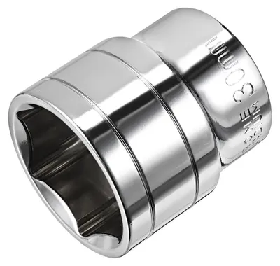 Immagine prodotto di Chiave a bussola profonda da 30 mm - Bussola a 6 punte - Acciaio cromo-vanadio - Resistente all'usura e alla corrosione - Ideale per la riparazione di automobili - Robusta e durevole - Chiave a bussola