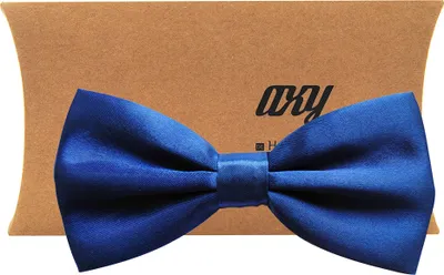 Produktbild von axy®Vorgebundene Fliege Schleife mit Geschenkbox in Blau-Hochzeit-Business Outfit