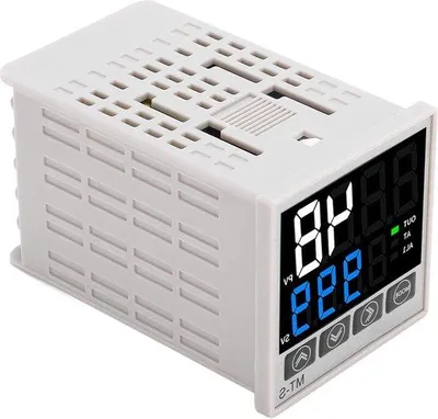 Obrázek produktu pro Univerzální sada pro regulaci teploty AC 100–240 V – termostat – polovodičové relé – podpora teplotních čidel K, J a N – automatická regulace teploty – 48 × 48 mm.