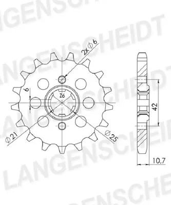 Obrázek produktu pro Ritzel Supersprox 530 - 16Z CST-338:16|grobverzahnt 21,0/25,0