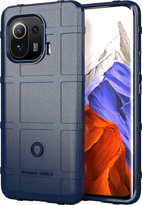 Produktbild von Xiaomi Mi 11 Pro Hülle, LaimTop Weich TPU Silikon Stossfest Anti-rutsch Tasche Heavy Duty Schutzhülle für Xiaomi Mi 11 Pro Blau