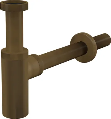 Produktbild von AlcaDrain Design Siphon 1 1/4" rund, Ganzmetall Bronze antic