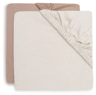 Produktbild von Hoeslaken Jersey 40/50x80/90cm Light Terra/Oatmeal (2pack)