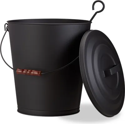 Produktbild von relaxdays 10022305_0 relaxdays Ascheeimer mit Deckel 24,0 l schwarz
