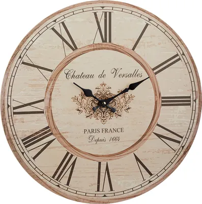 Produktbild von XL Wanduhr Nostalgie, Holz, Ø45cm (hell)