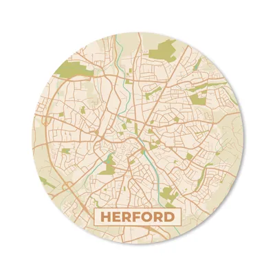 Produktbild von MuchoWow® Mauspad Mousepad Herford - Karte - Stadtplan - Vintage 20x20 cm - Mousepads - Maus Mat - Pad - Mausunterlage - Schreibtischmatte
