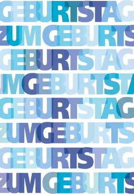 Produktbild von Artebene Geburtstagskarte in Blau, Typografie, modernes Design, versandfertig
