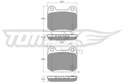 Produktbild von TOMEX brakes Bremsbeläge Satz Hinten Bremsklötze für SUBARU FORESTER (SJ) TX 18-72