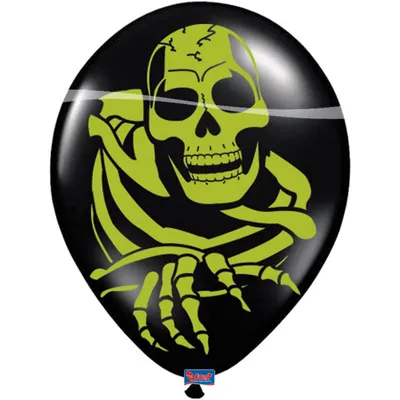 Produktbild von Halloween Sekelett Ballons, 8 Stück