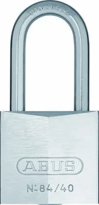 Zdjęcie produktu dla ABUS 84IB/40HB40 B/DFNLI – Kłódka 84–40 mm z wysokim pałąkiem ze stali nierdzewnej 40 mm Blister – 33653