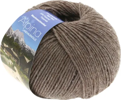 Immagine prodotto di Lana Grossa ALPINA LANDHAUSWOLLE 50 g Trachten stricken edle Trachtenwolle 210 m Farbe 002 - Taupe