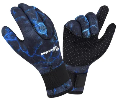 Produktbild von Neoprenhandschuhe 3mm Herren Damen Tauchhandschuhe Anti-Rutsch camo blau