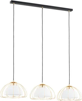 Obrázok produktu pre Závesná lampa NERSY čierno-zlatá 3xE27x15W kov rozmery: 90x26x80 cm IP20 Alfa