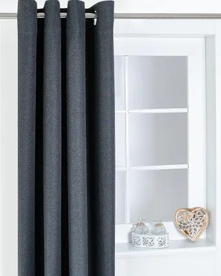 Produktbild von Vorhang Verdunkelung Ösenschal Thermo Dimout anthrazit - Höhe 140 x 225 cm