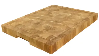 Produktbild von Schneidebrett aus Eiche 46x23x4 cm - Großes Strapazierfähiges Küchenbrett