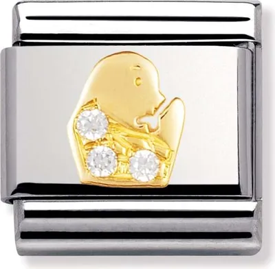Produktbild von Nomination 030302/06 Charm Gold Sternzeichen Jungfrau Zirkonia