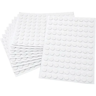 Produktbild von Adsamm® | 1080 x Filzgleiter | Ø 10 mm | Weiß | rund | 1.5 mm dünne selbstklebende Filz-Möbelgleiter in