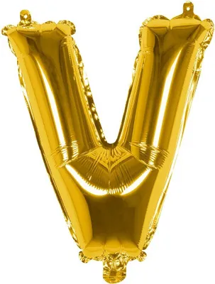 Produktbild von Folienballon V gold 36 cm