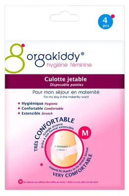 Image de ORGAKIDDY, culotte jetable, taille M, 42-44, blanche, pack de 4