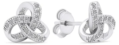 Immagine prodotto di Orecchini senza tempo in argento con zirconi EA576W