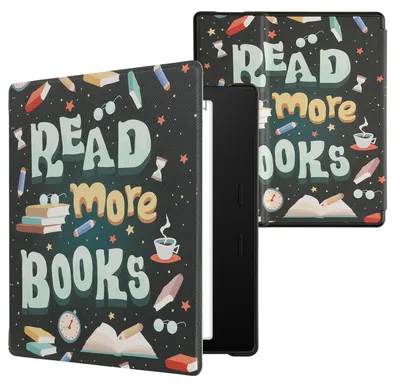 Produktbild von kwmobile Schutzhülle für Amazon Kindle Oasis 10. Generation Hülle - eReader Flip Case mit Auto Sleep Funktion - Lies mehr Bücher mit Blau Gelb Grün