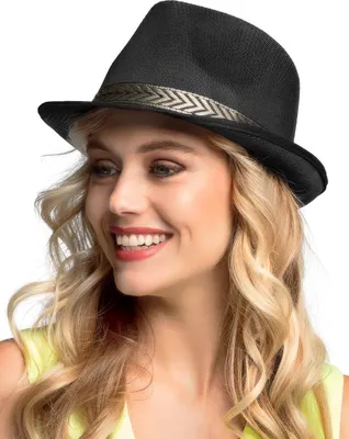 Image de Chapeau noir Trilby Borsalino pour adultes